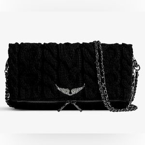 Zadig and Voltaire Rock Knitted Clutch Black